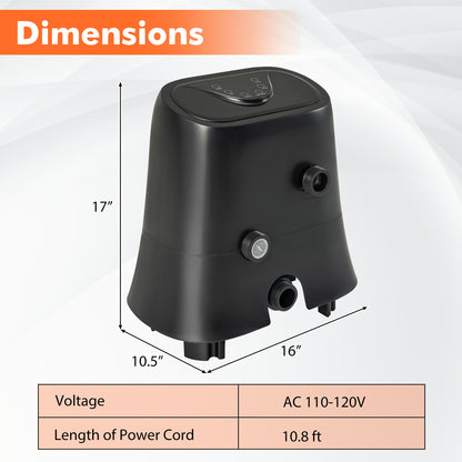 1350W Electric Heater Pump, Touch Panel, LED Display, Black Swimming Pools at Gallery Canada