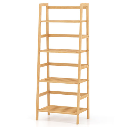 47.5 Inch 4-Tier Multifunctional Bamboo Bookcase Storage Stand Rack, Natural Bookcases at Gallery Canada