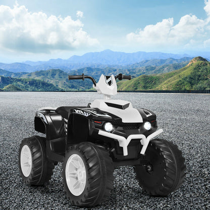 12V Kids Ride on ATV with LED Lights and Treaded Tires and LED lights, White Powered Ride On Toys at Gallery Canada