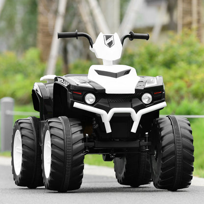 12V Kids Ride on ATV with LED Lights and Treaded Tires and LED lights, White Powered Ride On Toys at Gallery Canada