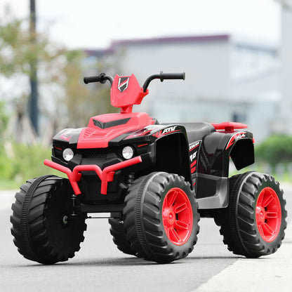 12V Kids Ride on ATV with LED Lights and Treaded Tires and LED lights, Red Powered Ride On Toys at Gallery Canada