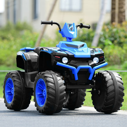 12V Kids Ride on ATV with LED Lights and Treaded Tires and LED lights, Navy Powered Ride On Toys at Gallery Canada