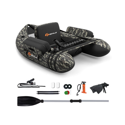 Inflatable Fishing Float With Adjustable Straps, Storage Pockets, Camouflage Surfing at Gallery Canada
