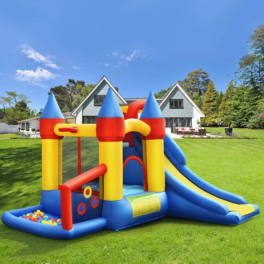 Inflatable Bounce House with Basketball Rim and 780W Blower - Gallery Canada