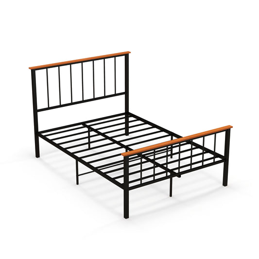 Full Queen Bed Frame With Headboard, Footboard, Full Size, Black Simple Bed Frame Black at Gallery Canada