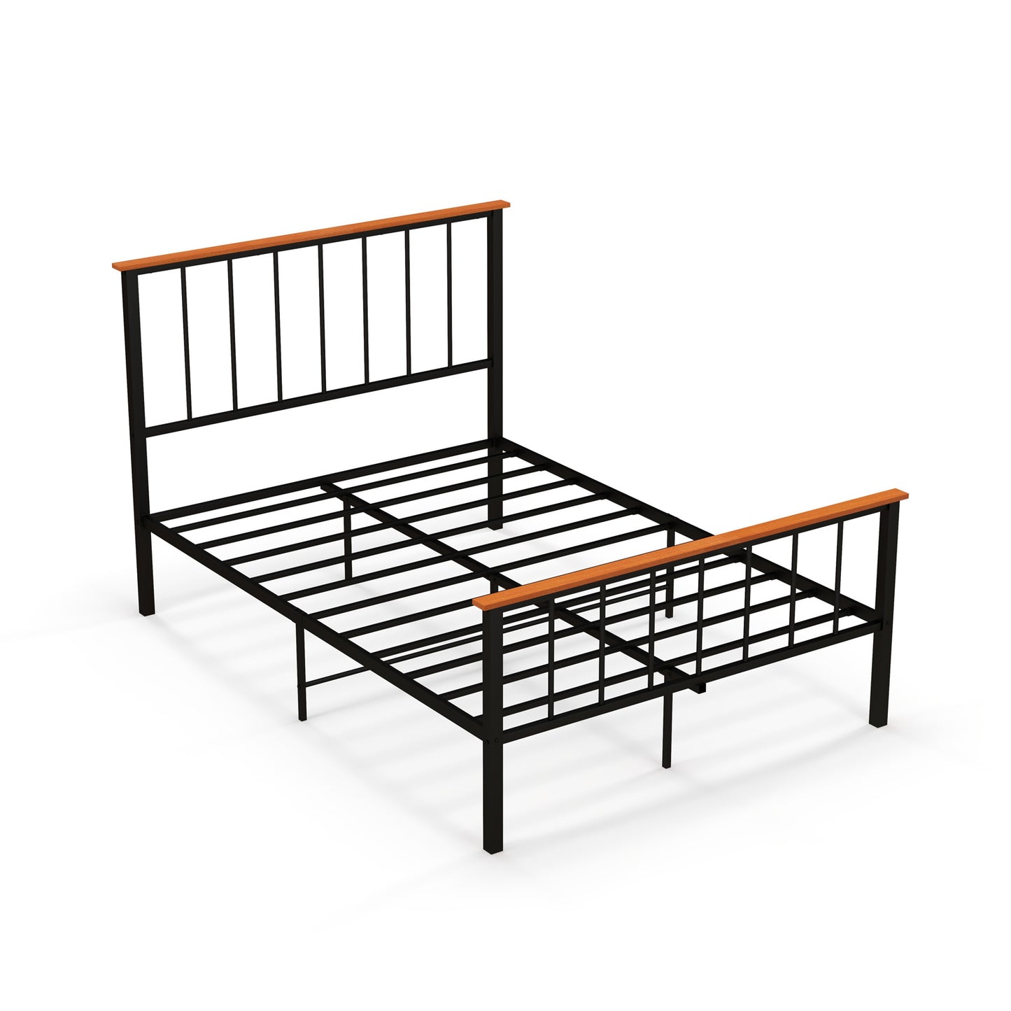 Full Queen Bed Frame With Headboard, Footboard, Full Size, Black Simple Bed Frame at Gallery Canada