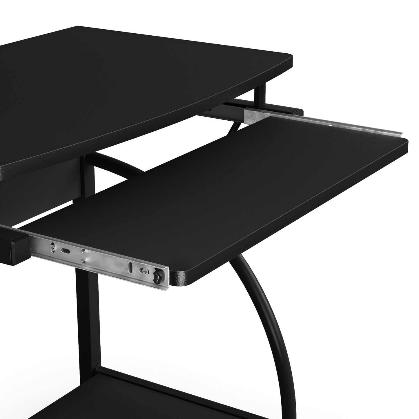 Spacious Wooden PC Laptop Computer Desk, Black Computer Desks at Gallery Canada