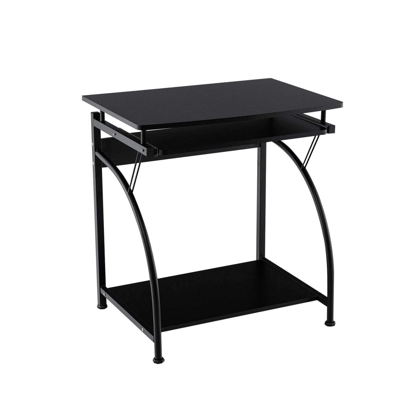 Spacious Wooden PC Laptop Computer Desk, Black Computer Desks at Gallery Canada