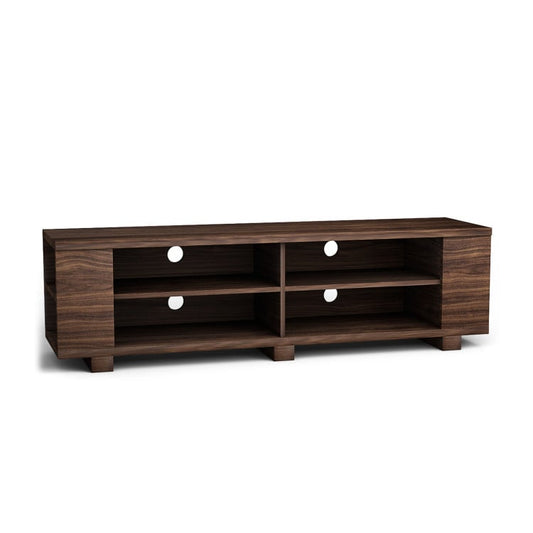 59 Inch Console Storage Entertainment Media Wood TV Stand, Walnut at Gallery Canada