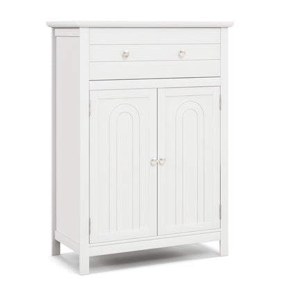 Free Standing Bathroom Storage Cabinet with Large Drawer, White Floor Cabinets at Gallery Canada