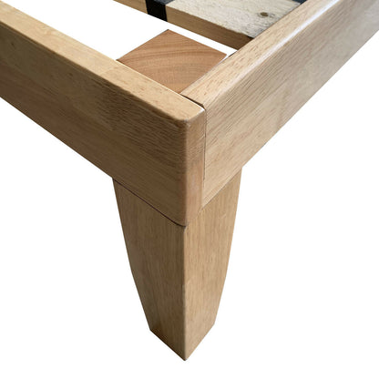 Queen Size 14 Inch Wooden Bed Mattress Frame, Natural Simple Bed Frame at Gallery Canada