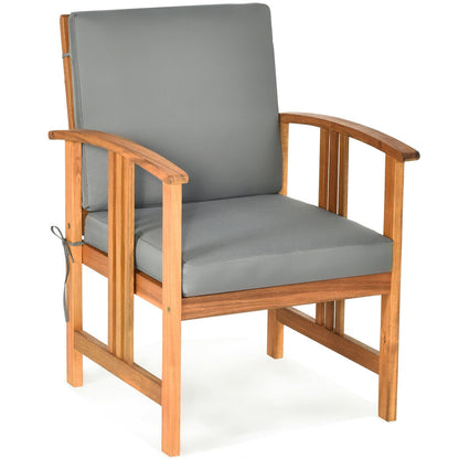 3 Pcs Solid Wood Outdoor Patio Sofa Furniture Set, Gray Patio Conversation Sets at Gallery Canada