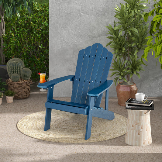 Weather Resistant HIPS Outdoor Adirondack Chair, Navy Adirondack Chairs Navy at Gallery Canada