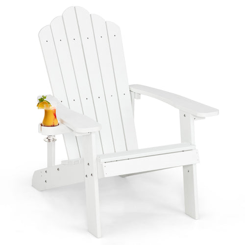 Weather Resistant HIPS Outdoor Adirondack Chair, White