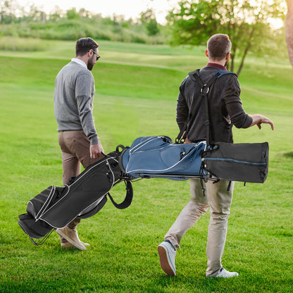 Golf Stand Cart Bag with 4 Way Divider Carry Organizer Pockets, Blue Golf at Gallery Canada