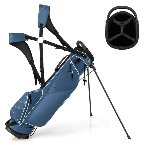 Golf Stand Cart Bag, 4 Way Divider, Blue