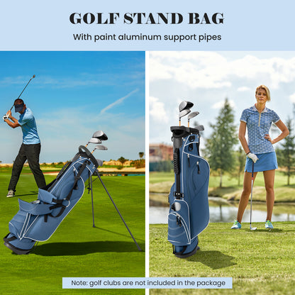 Golf Stand Cart Bag with 4 Way Divider Carry Organizer Pockets, Blue Golf at Gallery Canada