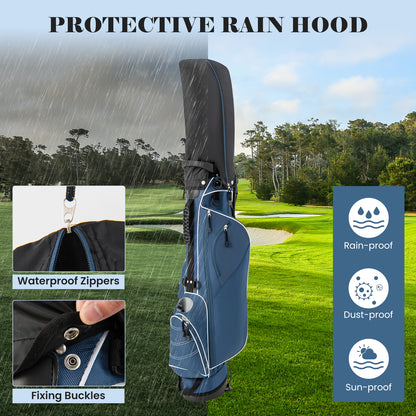 Golf Stand Cart Bag with 4 Way Divider Carry Organizer Pockets, Blue Golf at Gallery Canada