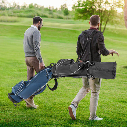 Golf Stand Cart Bag with 4 Way Divider Carry Organizer Pockets, Black Golf at Gallery Canada