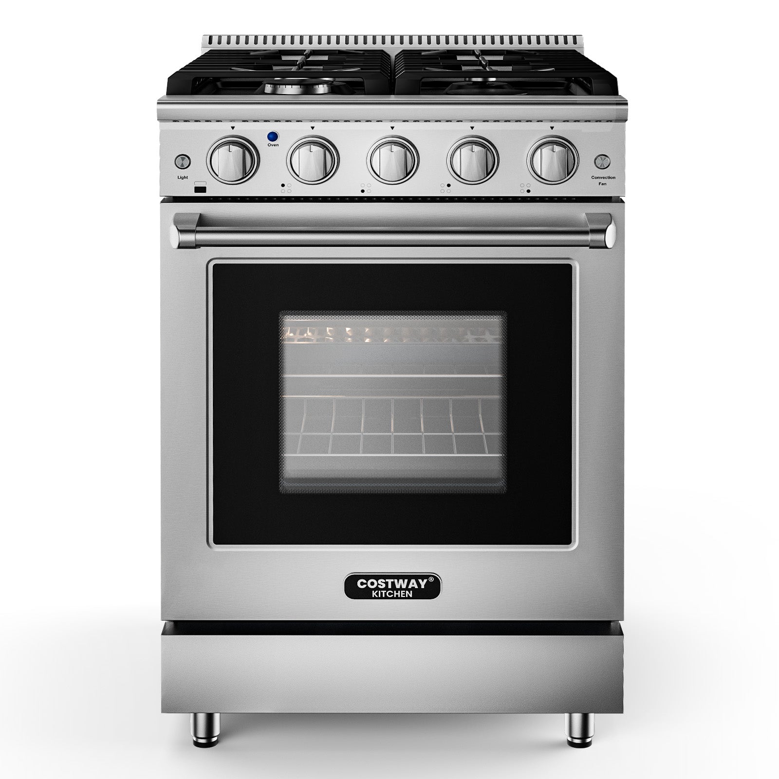 24 Inch Freestanding Natural Gas Range, 4 Burner Cooktop Food Warmers & Burners Options at Gallery Canada