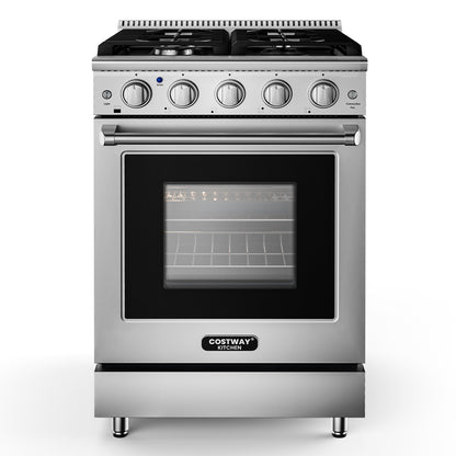 24 Inch Freestanding Natural Gas Range, 4 Burner Cooktop Food Warmers & Burners Options at Gallery Canada