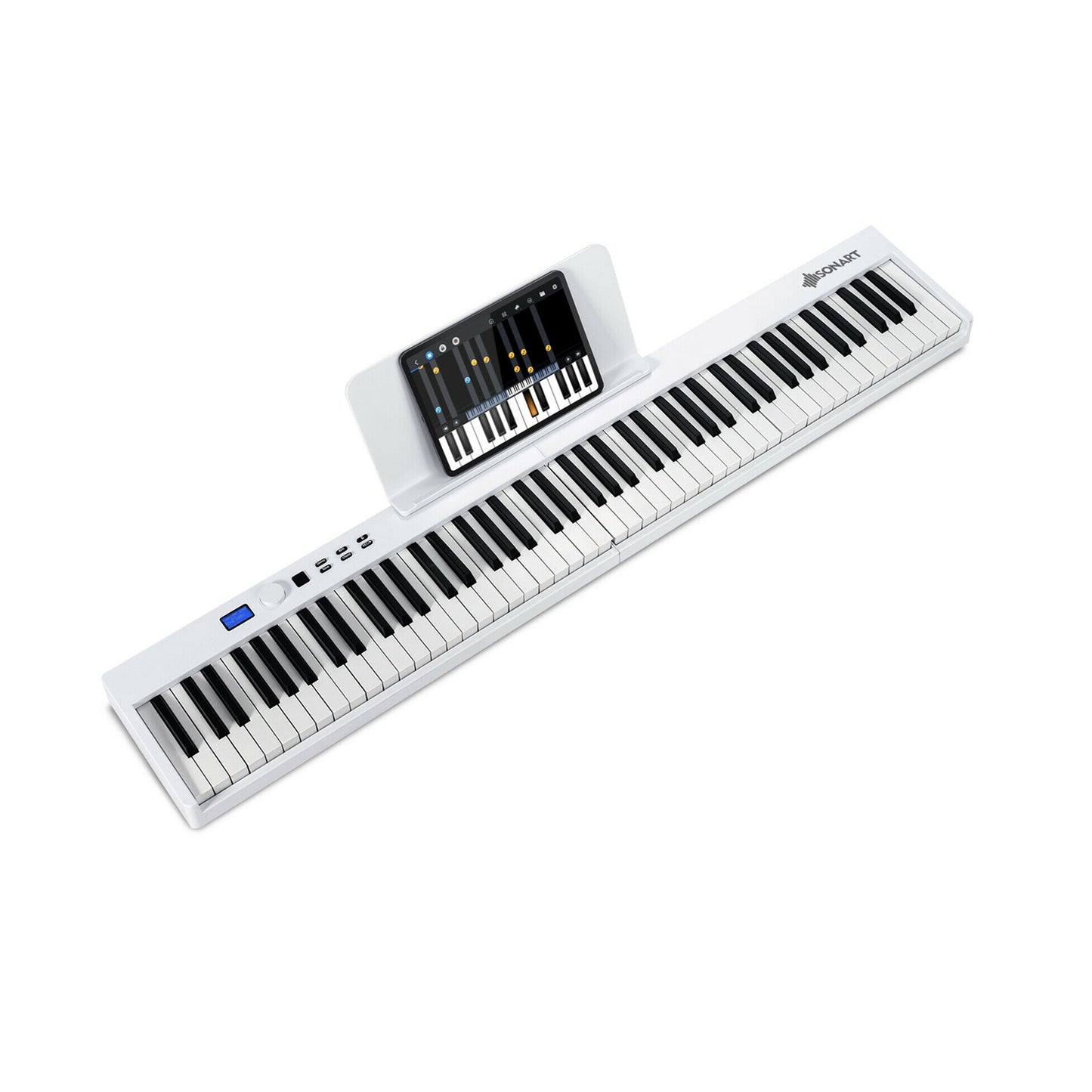 88-Key Foldable Digital Piano with MIDI and Wireless BT, White Pianos & Keyboards White at Gallery Canada