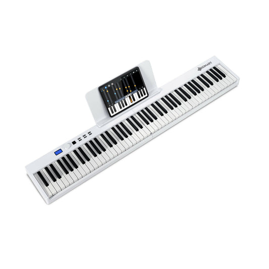 88-Key Foldable Digital Piano with MIDI and Wireless BT, White Pianos & Keyboards White at Gallery Canada
