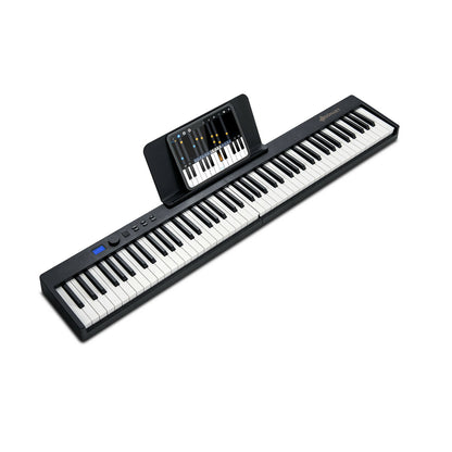 88-Key Foldable Digital Piano with MIDI and Wireless BT, Black Pianos & Keyboards Black at Gallery Canada
