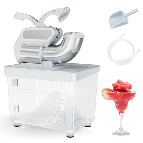 300W Commercial Ice Crusher, Dual Blades, Safety Switch, Gray