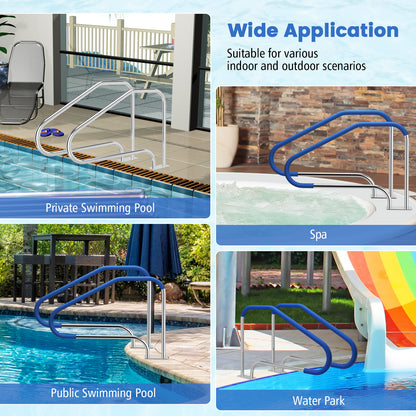 48x34 In. Swimming Pool Handrail, 316 Stainless Steel
