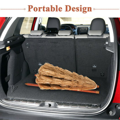 6.5 Feet Portable Thatched Tiki Beach Umbrella with Adjustable Tilt for Poolside and Backyard, Natural Outdoor Umbrellas at Gallery Canada