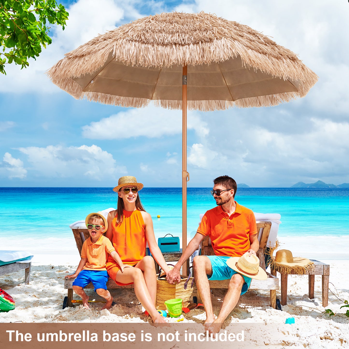 7.2 Feet Patio Thatched Tiki Umbrella Hawaiian Hula Beach Umbrella Outdoor Umbrellas at Gallery Canada