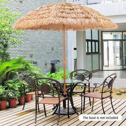 8 Feet Patio Thatched Tiki Umbrella Hawaiian Hula Beach Umbrella, Natural Outdoor Umbrellas at Gallery Canada