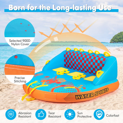 Towable Tube for Boating 3 Riders Water Sport Towables Sofa Pull Tube with Nylon Cover, Blue Water Sports at Gallery Canada