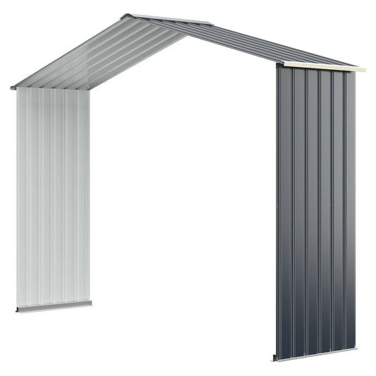 Outdoor Storage Shed Extension Kit, 9.1 Feet, Gray