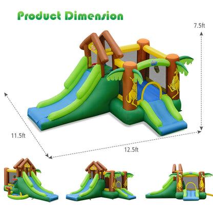 Kids Inflatable Jungle Bounce House Castle with 735W Blower Bounce House at Gallery Canada