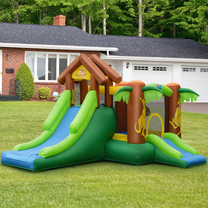 Kids Inflatable Jungle Bounce House Castle with 735W Blower Bounce House at Gallery Canada