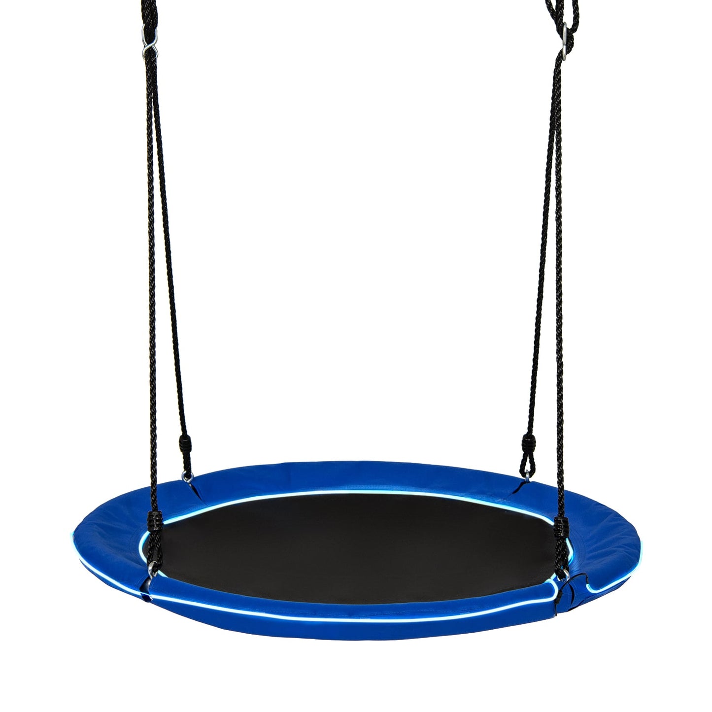 40 Inches Saucer Tree Swing Round With Lights, Navy Swing & Playsets Navy at Gallery Canada