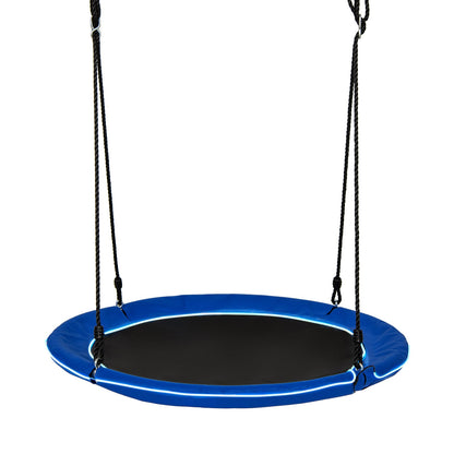 40 Inches Saucer Tree Swing Round With Lights, Navy Swing & Playsets Navy at Gallery Canada