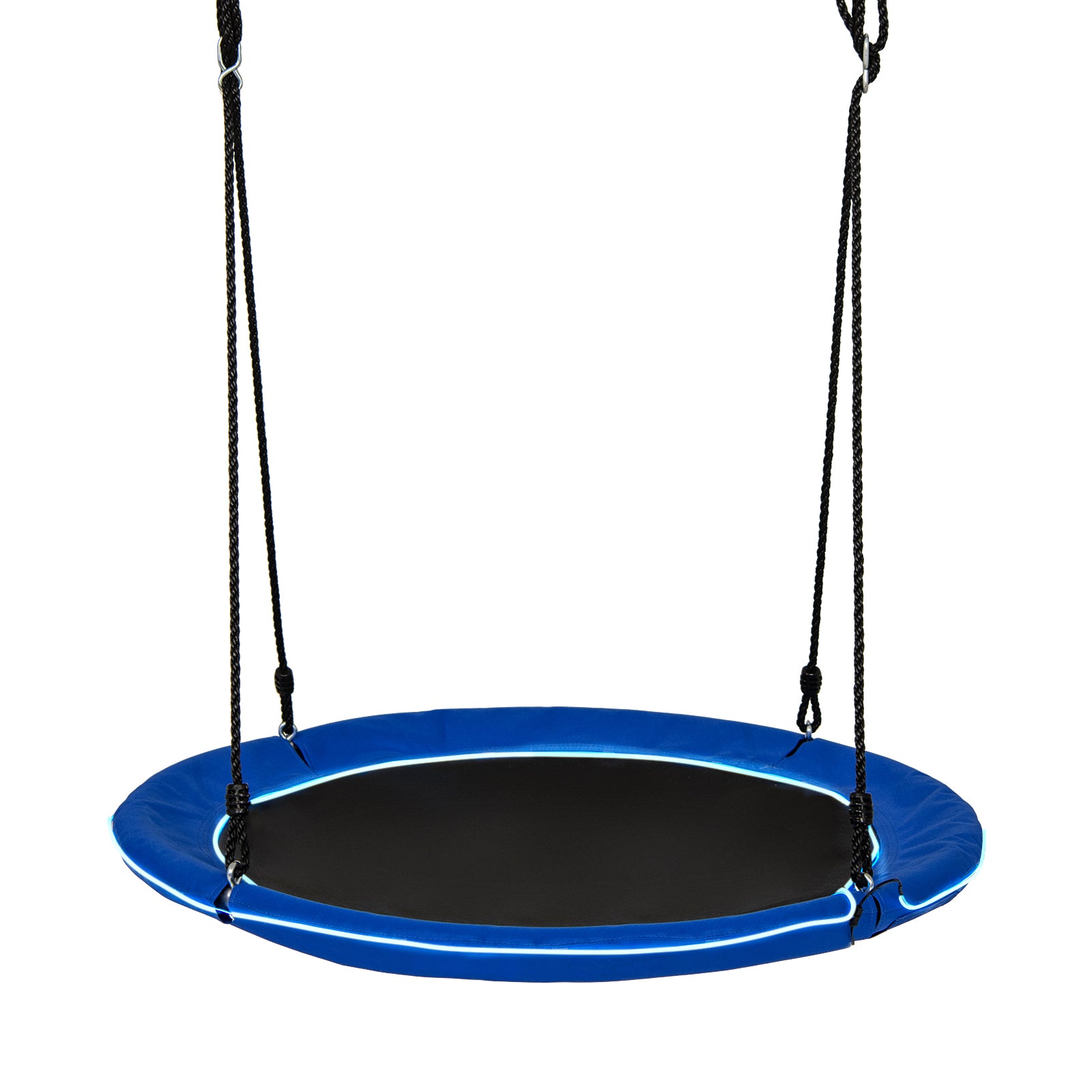 40 Inches Saucer Tree Swing Round with Lights for Kids and Adults, Navy Swing & Playsets Navy at Gallery Canada