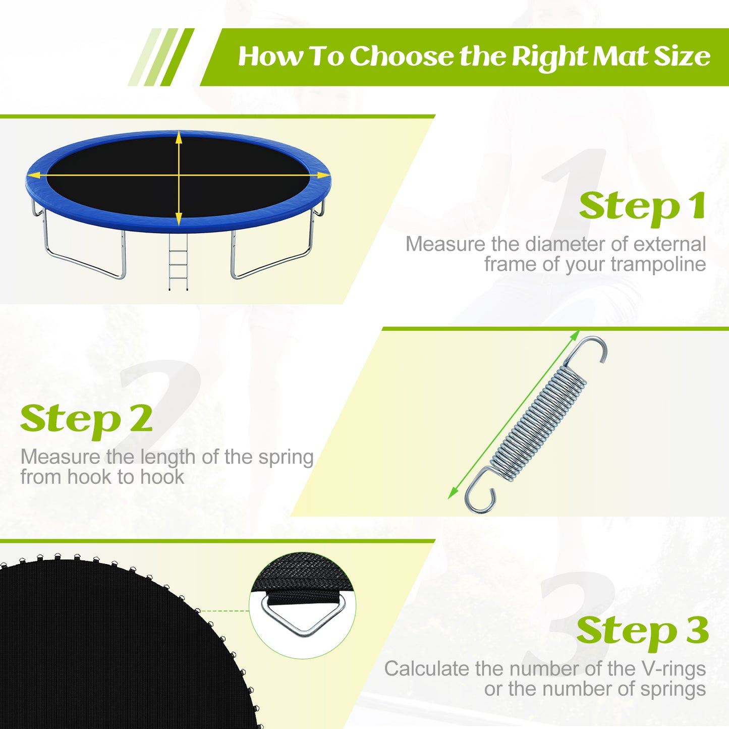 High-Elastic PP Replacement Jumping Mat-15 ft, Black Trampoline Accessories at Gallery Canada