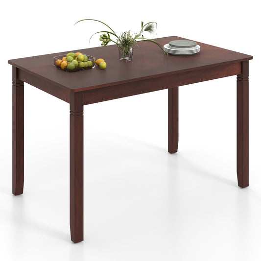 48-Inch Wooden Dining Table for 4 People Rectangular Kitchen Table with Rubber Wood Legs, Cherry Dining Tables Cherry at Gallery Canada