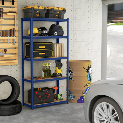 5-Tier Heavy Duty Metal Shelving Unit with 2000 LBS Total Load Capacity, Blue Garages at Gallery Canada