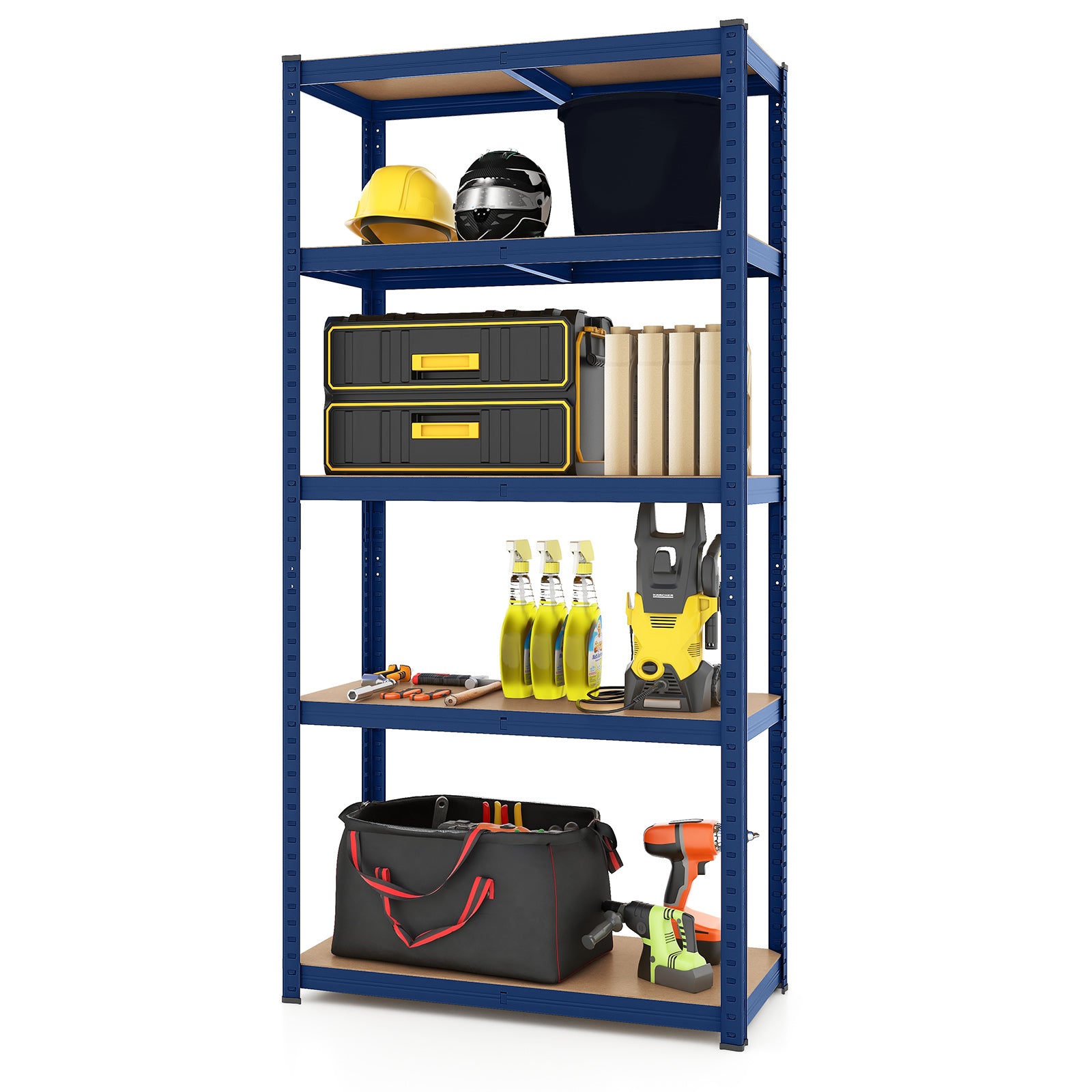 5-Tier Heavy Duty Metal Shelving Unit with 2000 LBS Total Load Capacity, Blue Garages at Gallery Canada