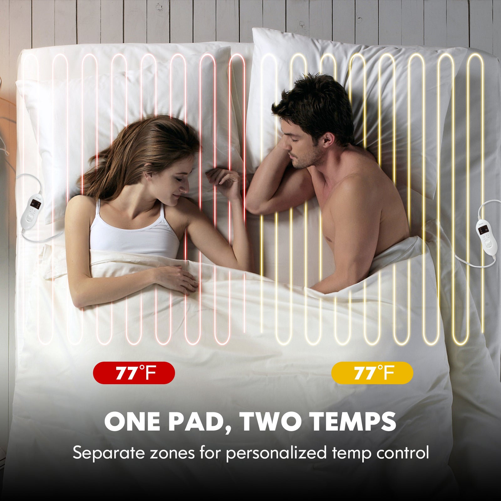 Safe Electric Heated Mattress Pad with 4 Size 8 Temperature 10-Hour Timer-Queen size Mattresses at Gallery Canada