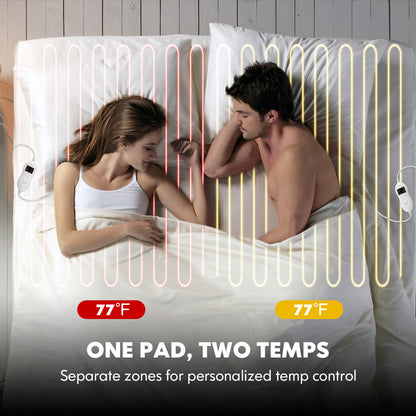 Safe Electric Heated Mattress Pad with 4 Size 8 Temperature 10-Hour Timer-Queen size Mattresses at Gallery Canada