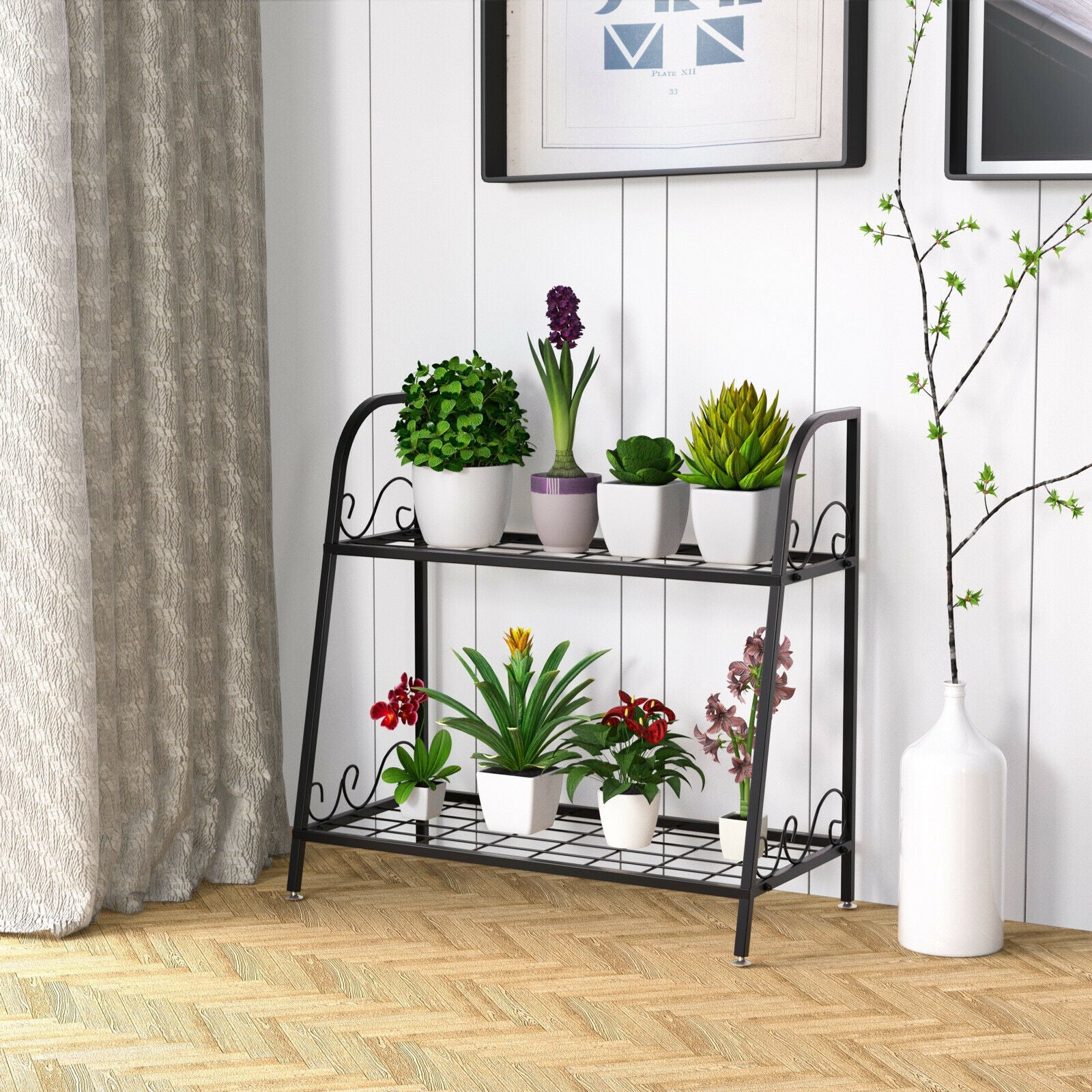 2-Tier Patio Metal Plant Stand Plant Stands at Gallery Canada