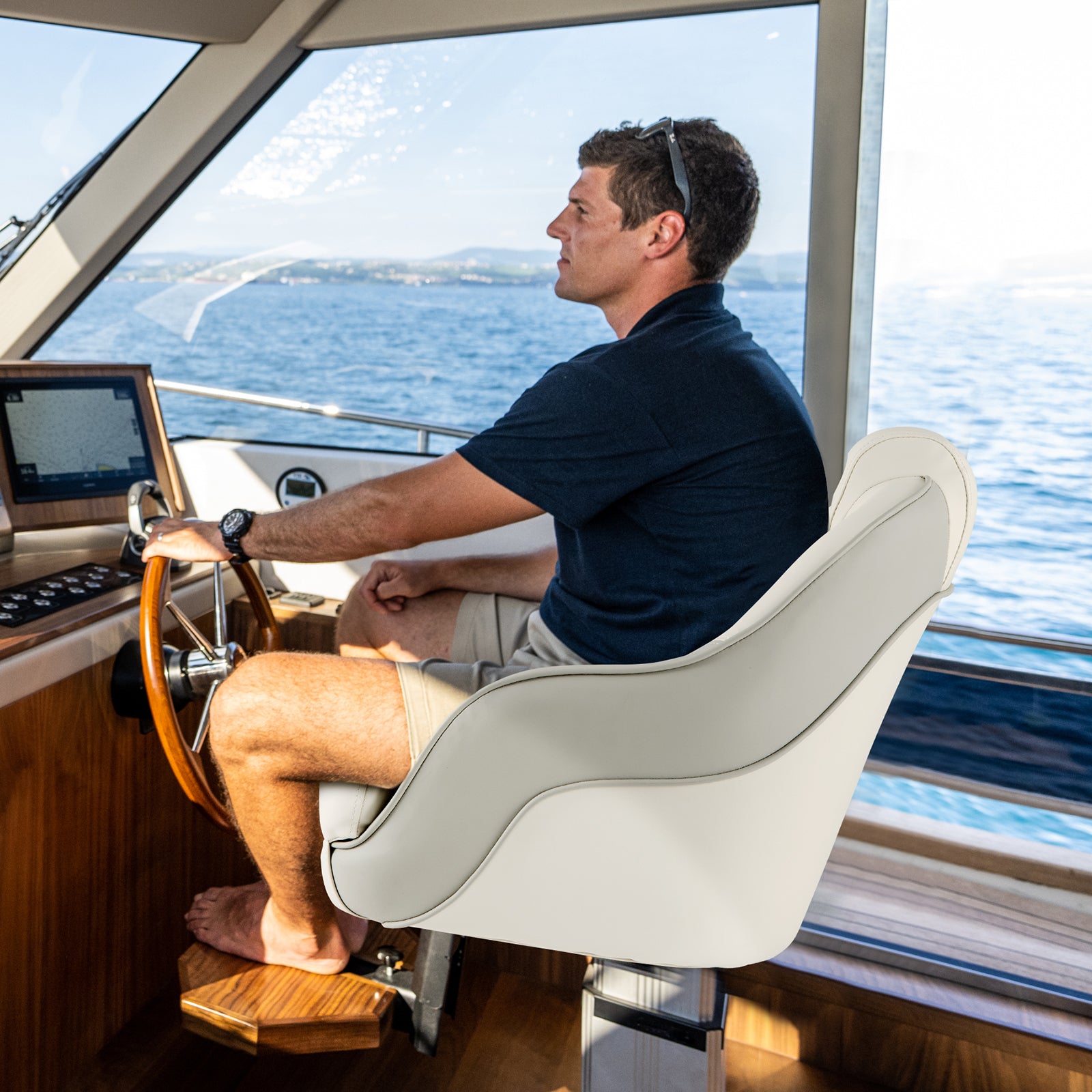 Captain Bucket Seat with Waterproof PVC Leather for Boat Sightseeing, White Water Sports at Gallery Canada