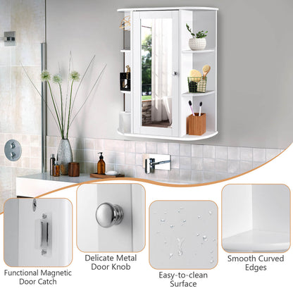 Bathroom Cabinet Single Door Shelves Wall Mount Cabinet, White Wall Cabinets at Gallery Canada