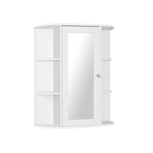 Bathroom Cabinet Single Door Shelves Wall Mount Cabinet, White